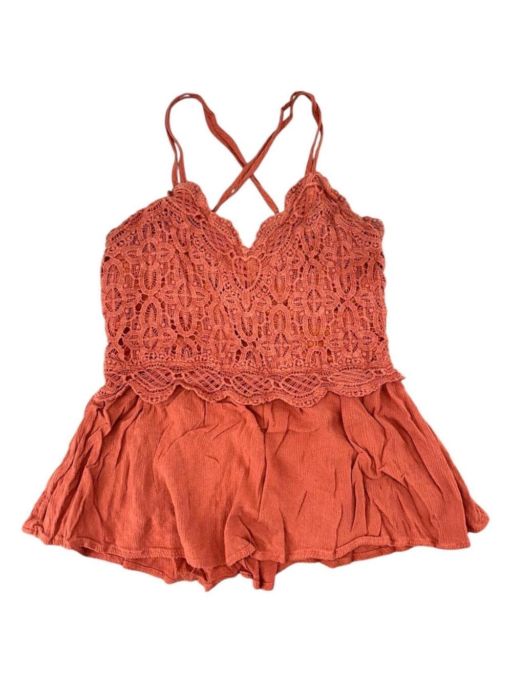 Maurices Crochet Peplum Cami‎ Tank Top